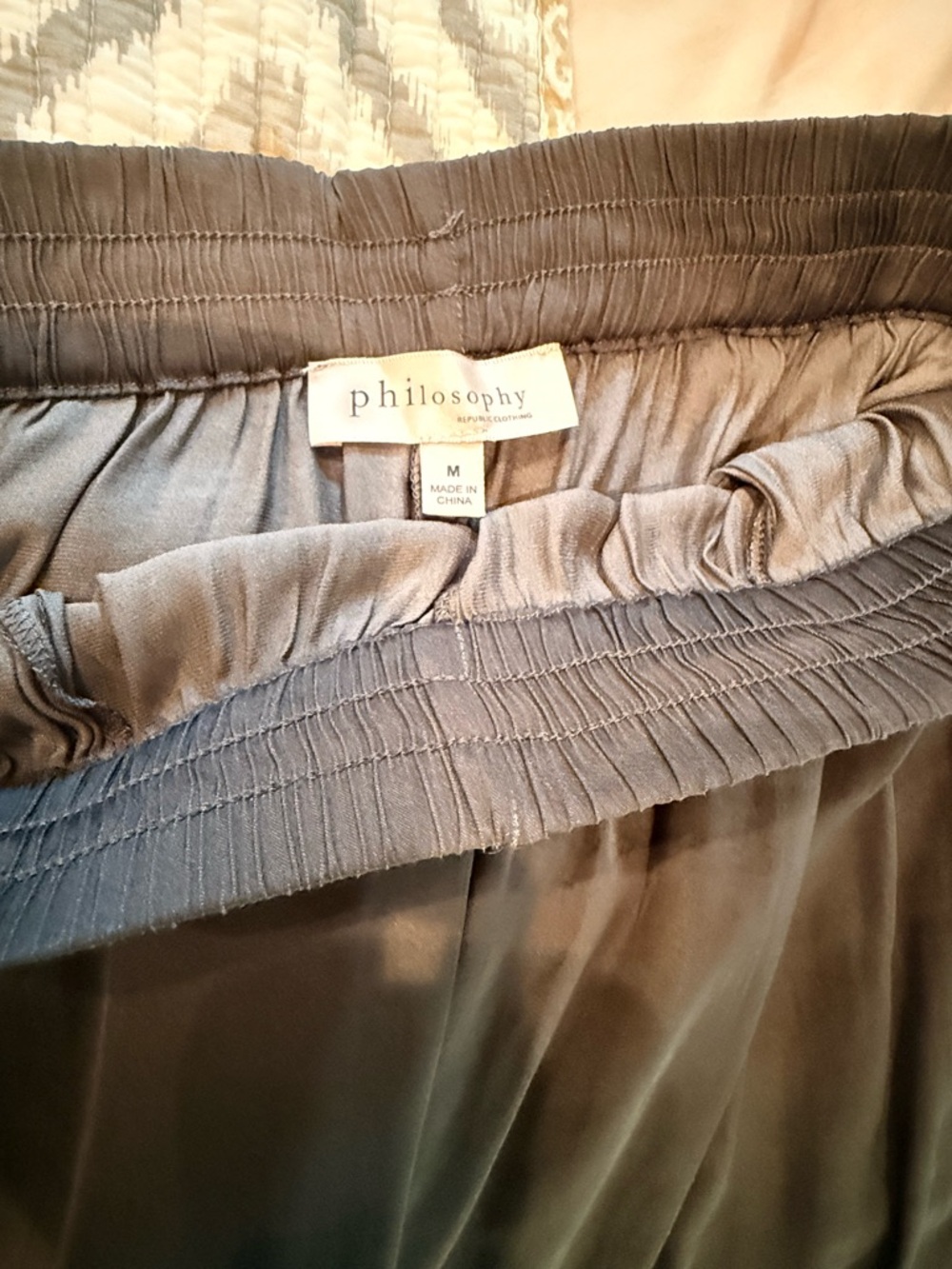 Philosophy Hunter Green Wide-Leg Elastic Waist Palazzo Pants - Picture 3 of 3